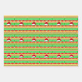 Joyeux Noël Cochon Feuilles papier enveloppant caf (Devant)