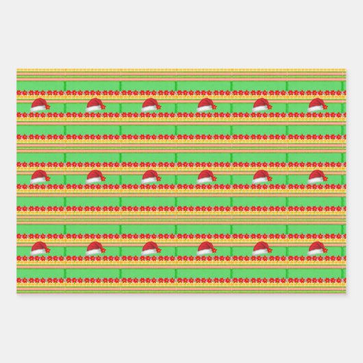 Joyeux Noël Cochon Feuilles papier enveloppant caf (Devant)