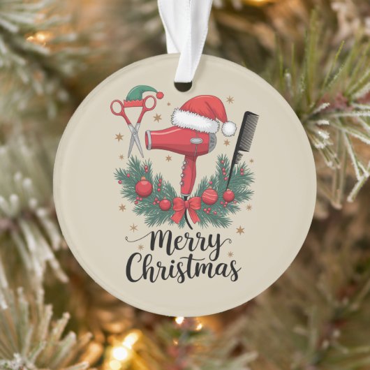 Joyeux Noël Coiffeur Coiffeuse Noël Cheveux (Arbre)