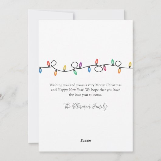 Joyeux Noël coloré Fête Carte photo (Dos)