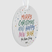 Joyeux Noël coloré personnalisé Nouvel An (devant)