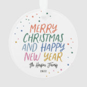 Joyeux Noël coloré personnalisé Nouvel An (dos)