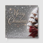 Joyeux Noël Cône de Pin Recouvert de Neige (Recto)