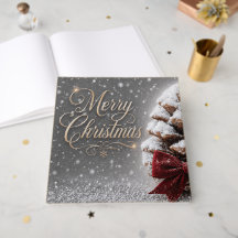 Joyeux Noël Cône de Pin Recouvert de Neige