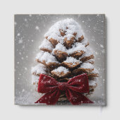 Joyeux Noël Cône de Pin Recouvert de Neige (Verso)