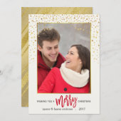 Joyeux Noël Confetti Carte Appartement Photo Fête (Devant / Derrière)