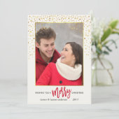 Joyeux Noël Confetti Carte Appartement Photo Fête (Debout devant)