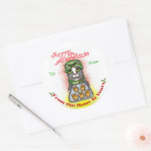 Joyeux Noël Cookie Baker Chat Stickers (Enveloppe)