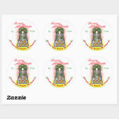 Joyeux Noël Cookie Baker Chat Stickers (Feuille)