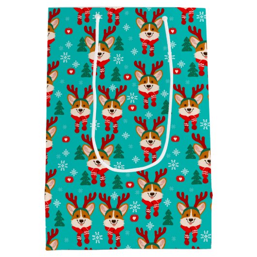 Joyeux Noël Corgi chien sac cadeau (Dos)