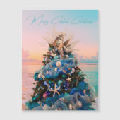 Joyeux Noël côtier Carte magnétique tropicale (Devant)