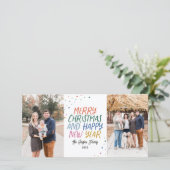 Joyeux Noël couleur neige 2 Photo Carte de vacance (Debout devant)