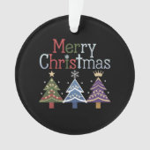 Joyeux Noël Croix Arbre de Noël Rétro (devant)