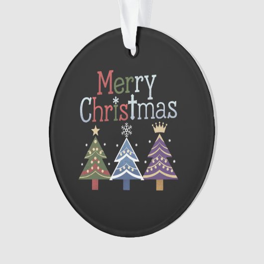 Joyeux Noël Croix Noël Arbre Rétro (devant)