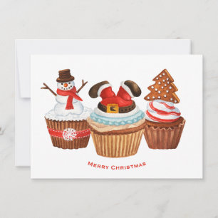 Joyeux Noël Cupcakes Carte de vacances