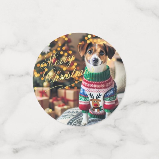 Joyeux Noël Custom Texte Table photo Confetti (Petit recto)