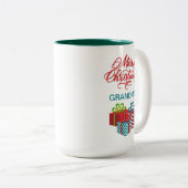 Joyeux Noël Customisé à deux tons café Mug (Devant droit)