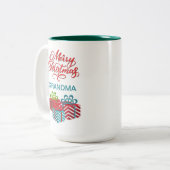 Joyeux Noël Customisé à deux tons café Mug (Devant gauche)
