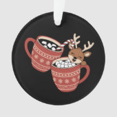 Joyeux Noël Cute Reindeer Famille Xmas Café (devant)