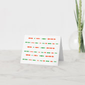 Joyeux Noël dans de petites cartes de note de code (Devant)