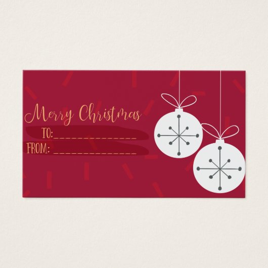 Joyeux Noël dans la balise Cadeau Rouge (Devant)