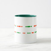 Joyeux Noël dans la tasse de code Morse (Centre)