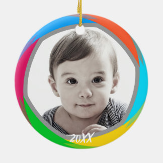 Joyeux Noël Date Ornement Photo