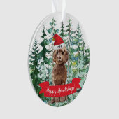 Joyeux Noël de chien de Cockapo Brown (devant)