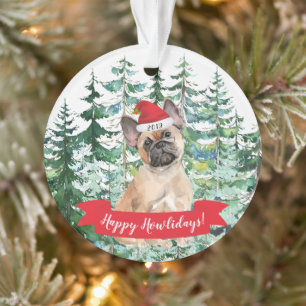 Joyeux Noël de chien de taureau français