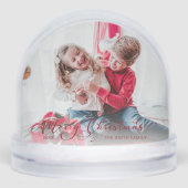 Joyeux Noël de fête Script Photo Snow Globe (Avant)