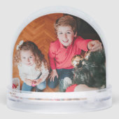 Joyeux Noël de fête Script Photo Snow Globe (Arrière)