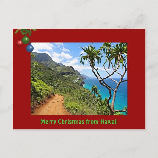 Joyeux Noël de Hawaii Holiday Carte postale (Devant)