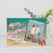 Joyeux Noël de la carte de Noël de la plage (Debout devant)