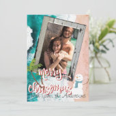 Joyeux Noël de la carte de Noël de plage (Debout devant)