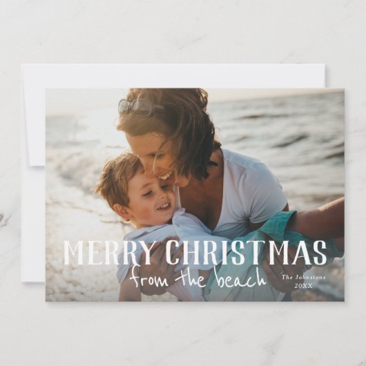 Joyeux Noël de la carte de vacances photo de la pl (Devant)