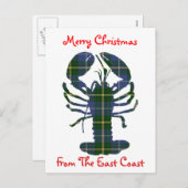 Joyeux Noël de la carte postale de Côte Est (Devant / Derrière)