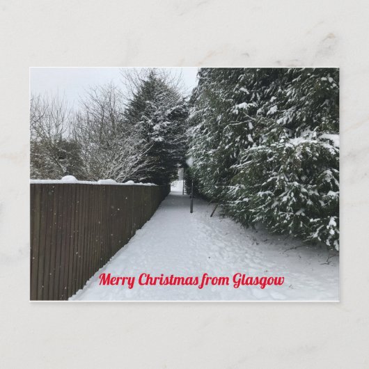 Joyeux Noël de la carte postale de Glasgow (Devant)