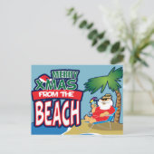 JOYEUX Noël de la carte postale de PLAGE (Debout devant)