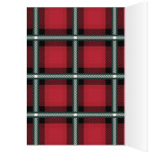 Joyeux Noël de l'écriture or rouge tartan photo sa (Intérieur (Gauche))