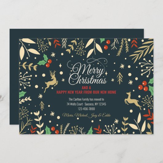 Joyeux Noël de New Home Faire-part de vacances (Devant / Derrière)