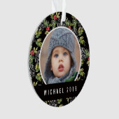 Joyeux Noël de Noël | - motif de noir de houx (devant)