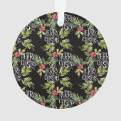 Joyeux Noël de Noël | - motif de noir de houx (dos)