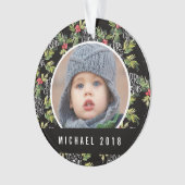 Joyeux Noël de Noël | - motif de noir de houx (devant)