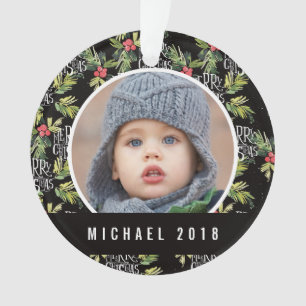 Joyeux Noël de Noël - motif de noir de houx