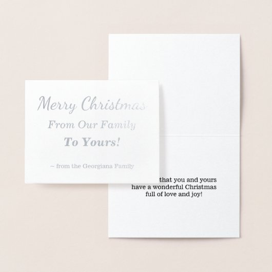 "Joyeux Noël De Notre Famille À La Vôtre !" Carte (Affichage)