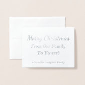 "Joyeux Noël De Notre Famille À La Vôtre !" Carte (Devant avec enveloppe)