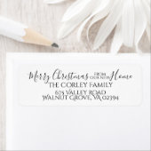 Joyeux Noël de notre nouveau Étiquette d'adresses (En situation)