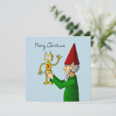 Joyeux Noël de Père Noël Workshop Carte de vacance (Debout devant)