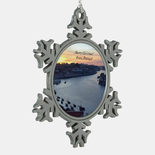 Joyeux Noël de Porto Portugal Ornement (Gauche)