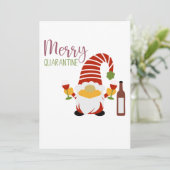 Joyeux Noël de quarantaine Gnome Carte de vacances (Debout devant)
